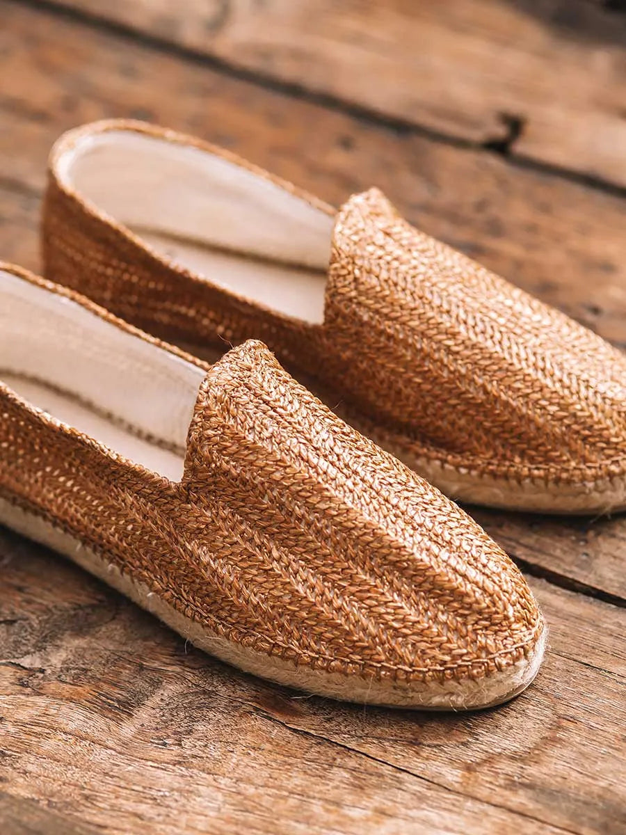 alpargatas hombre - Alpargata cerrada de hombre en rafia con suela de yute | DAMASC  - Toni Pons