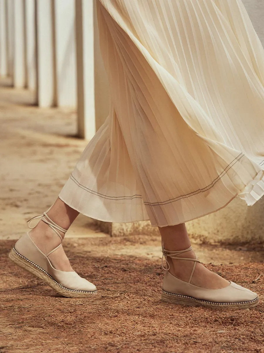 Alpargatas mujer - Alpargata tipo bailarina de piel para mujer | DAMETA - Toni Pons