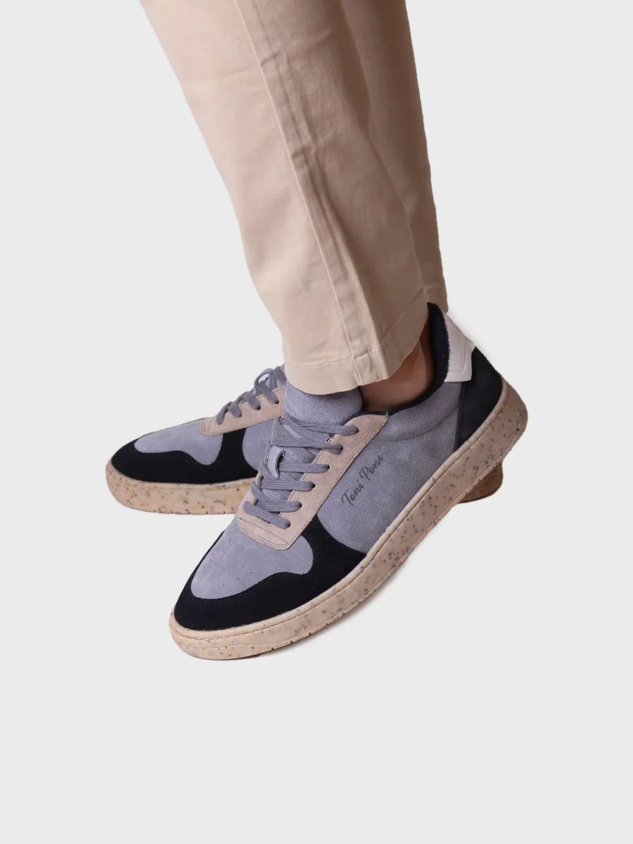 Men's sneaker in suede and leather - DANIEL