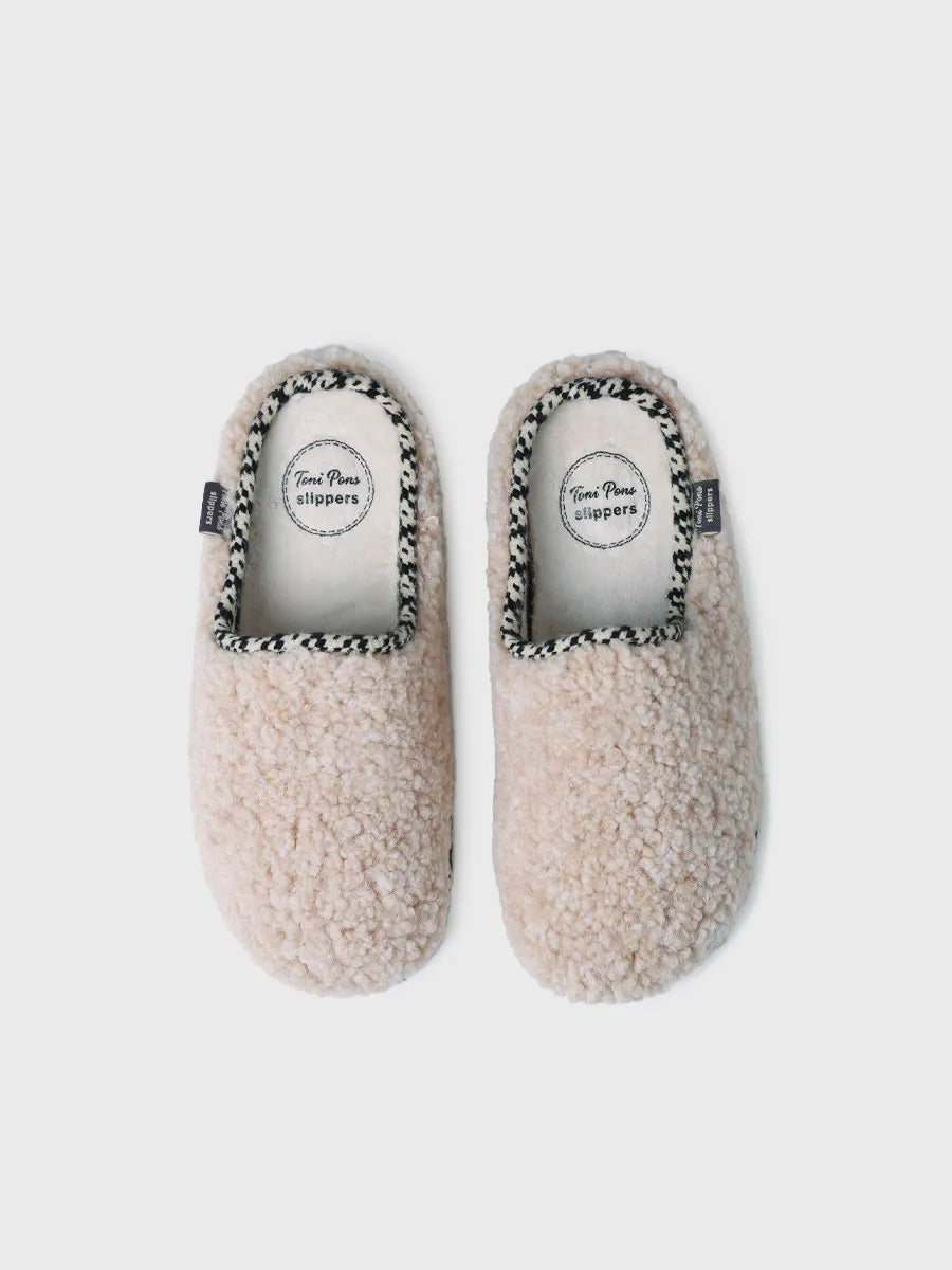 zapatillas de casa mujer - Zapatilla de casa tipo zueco para mujer en borrego | DARLA-SB - Toni Pons