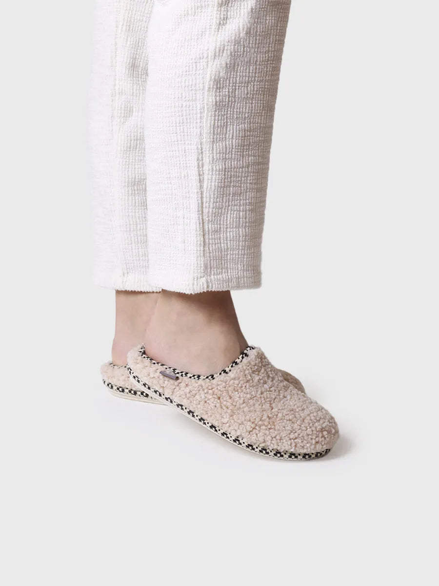 zapatillas de casa mujer - Zapatilla de casa tipo zueco para mujer en borrego | DARLA-SB - Toni Pons