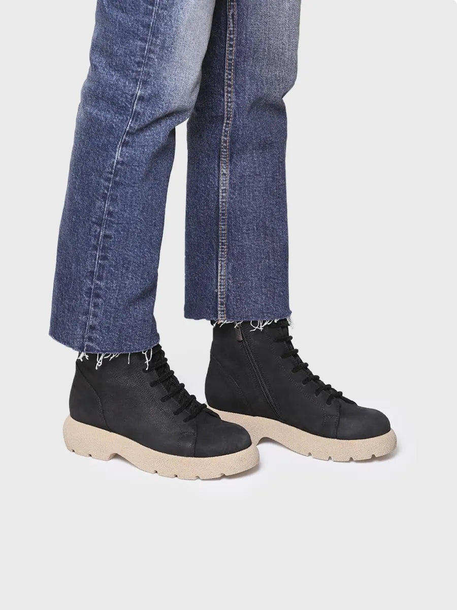 botines mujer - Botín para mujer en piel nobuk con cordones | DASHA  - Toni Pons