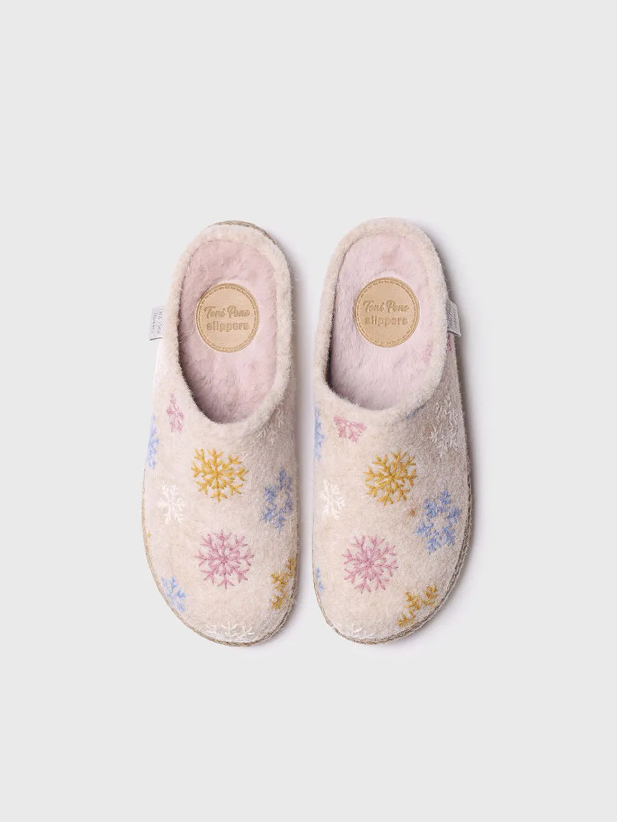 Slippers per a dona en feltre