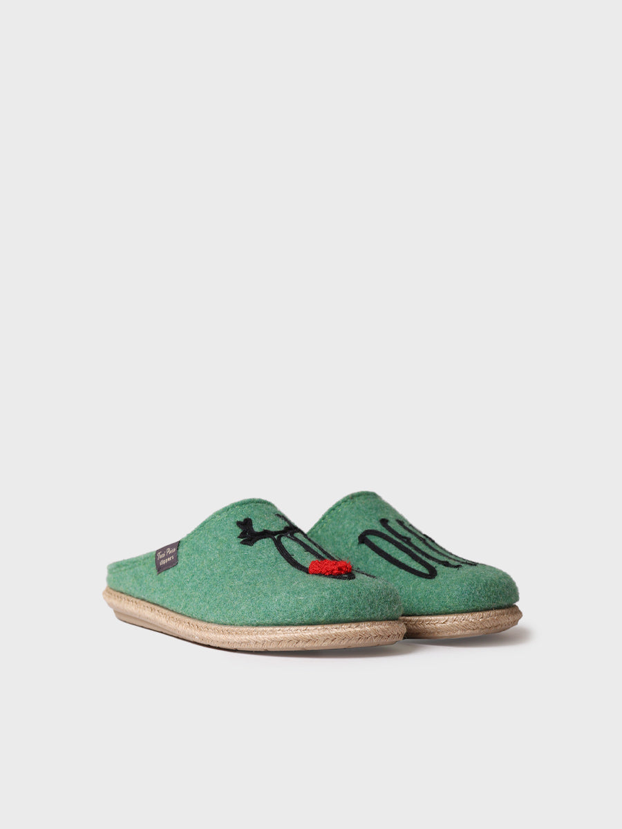 zapatillas de casa mujer - Slippers para mujer en fieltro en Crudo | DELI-DR  - Toni Pons
