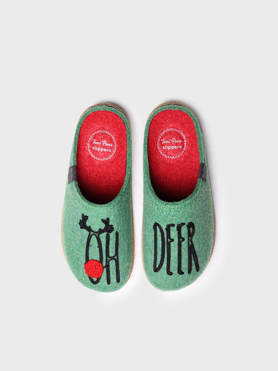 zapatillas de casa mujer - Slippers para mujer en fieltro en Crudo | DELI-DR - Toni Pons