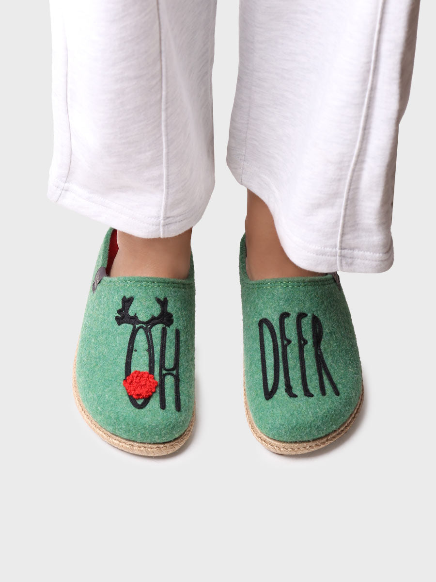 zapatillas de casa mujer - Slippers para mujer en fieltro en Crudo | DELI-DR - Toni Pons