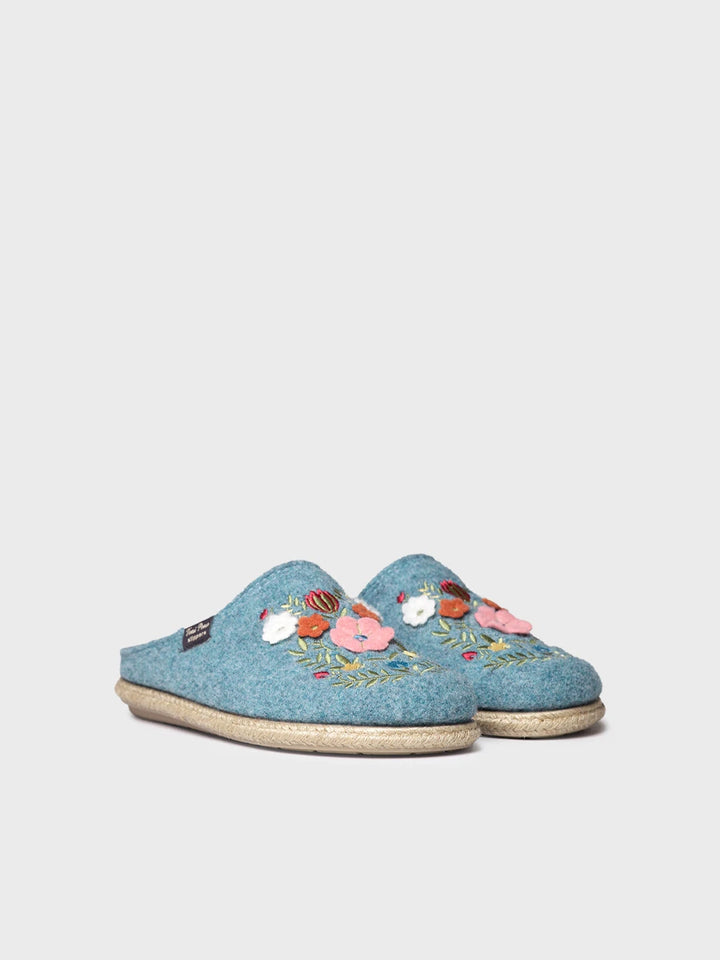 Zapatillas de casa mujer - Slippers para mujer en fieltro con flores | DELI-EF - Toni Pons