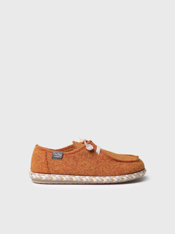 zapatillas de casa mujer - Zapatilla de casa para mujer en fieltro con cordones | DEMI-FP - Toni Pons
