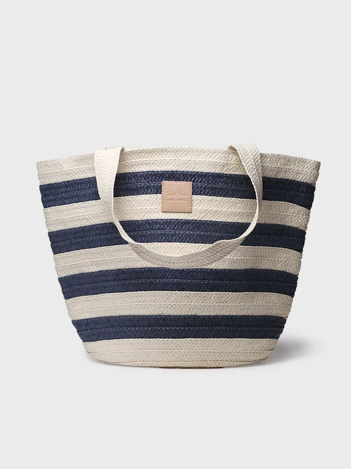 Complementos - Bolso grande de mujer en rafia con rayas marineras | DESI - Toni Pons