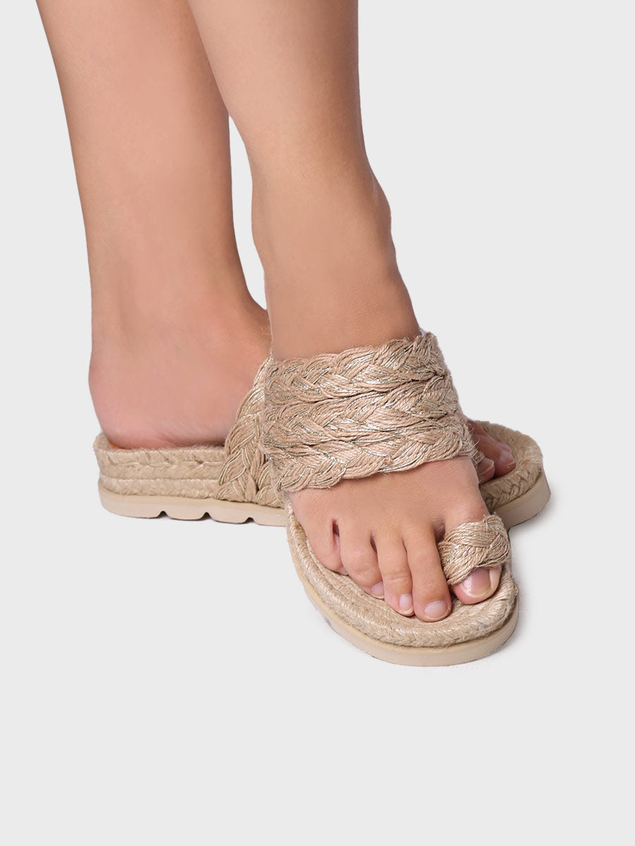 Sandalias mujer - Sandalia plana de mujer en yute - Toni Pons