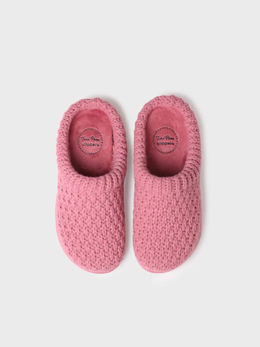 zapatillas de casa mujer - Slippers para mujer en tejido trenzado en Gris | DOMI-SR - Toni Pons
