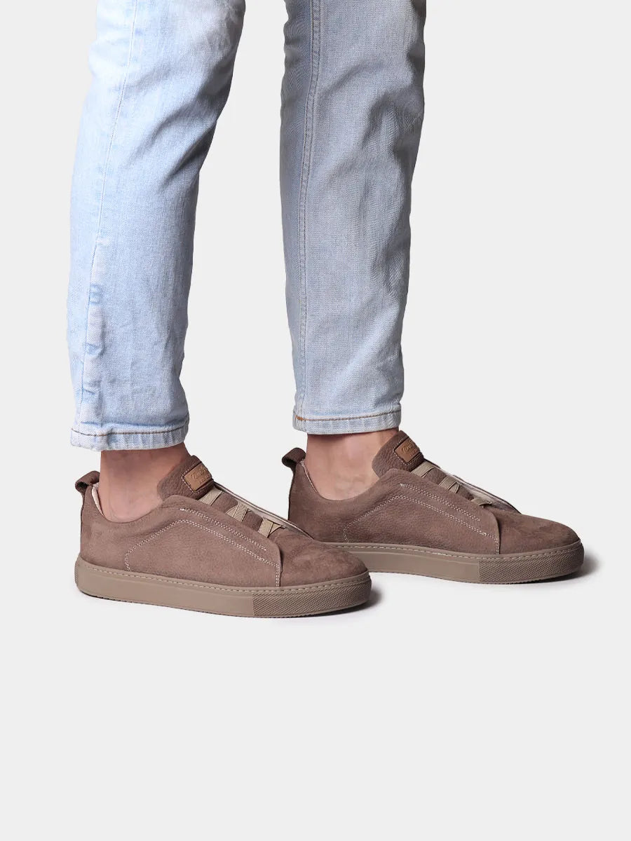 Zapatos con cordones hombre - Deportivas con cordones elásticos en nobuk para hombre | DORCA  - Toni Pons