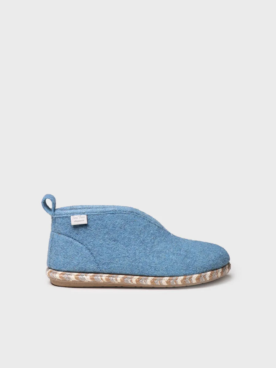 zapatillas de casa mujer - Slipper abotinada para mujer en fieltro en Nude | DORIA-FP - Toni Pons