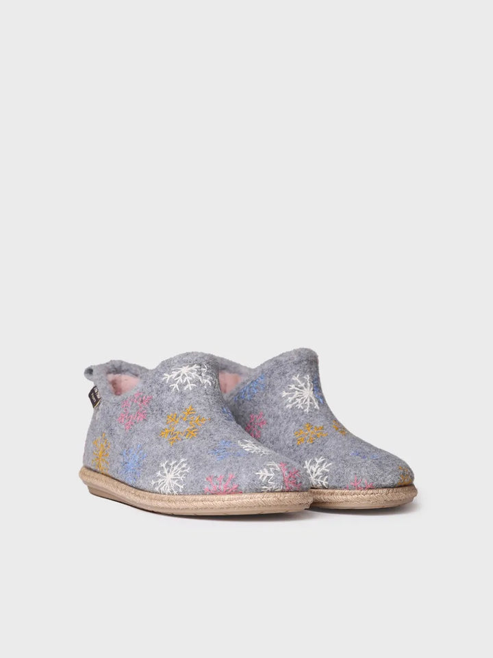 zapatillas de casa mujer - Slipper abotinada para mujer en fieltro | DUNA-CP - Toni Pons