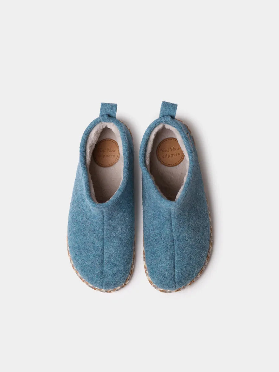 Women's padded clog-style slippers with wedge