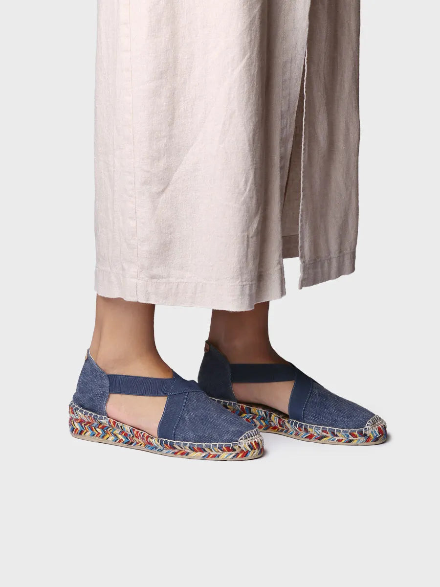 - Alpargatas planas de mujer con elásticos y suela multicolor | ELBA - Toni Pons