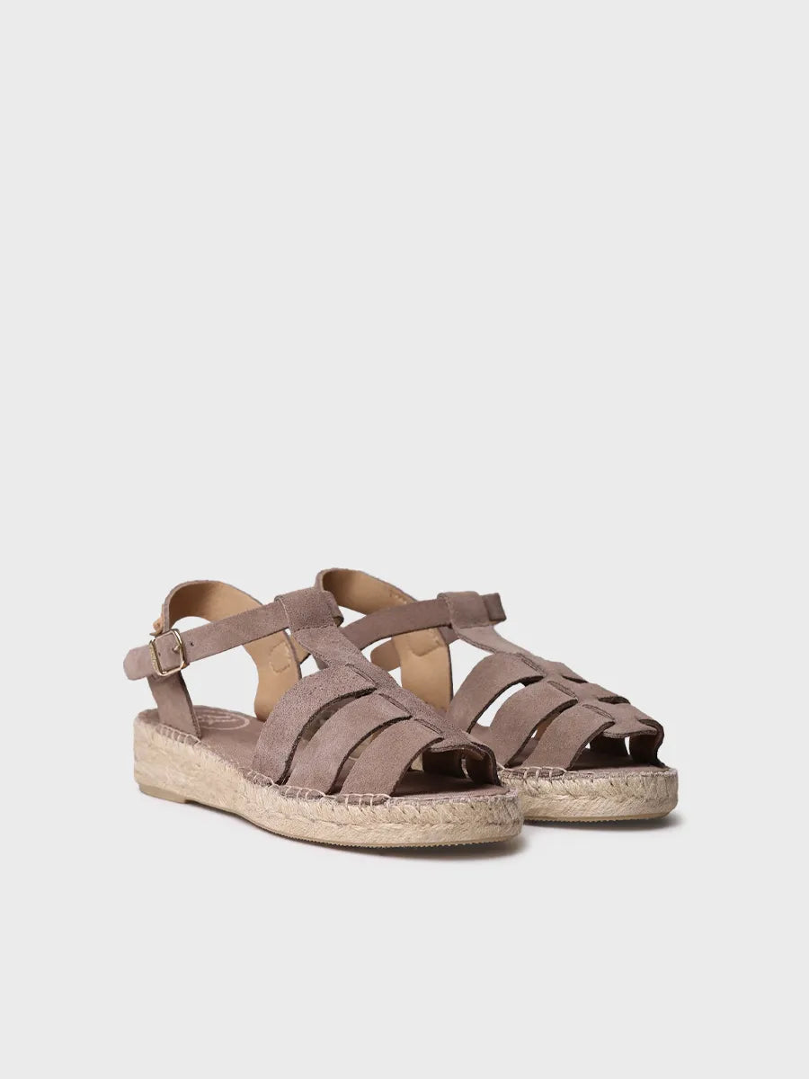 alpargatas mujer - Sandalia cangrejera de mujer en serraje | ELENA  - Toni Pons