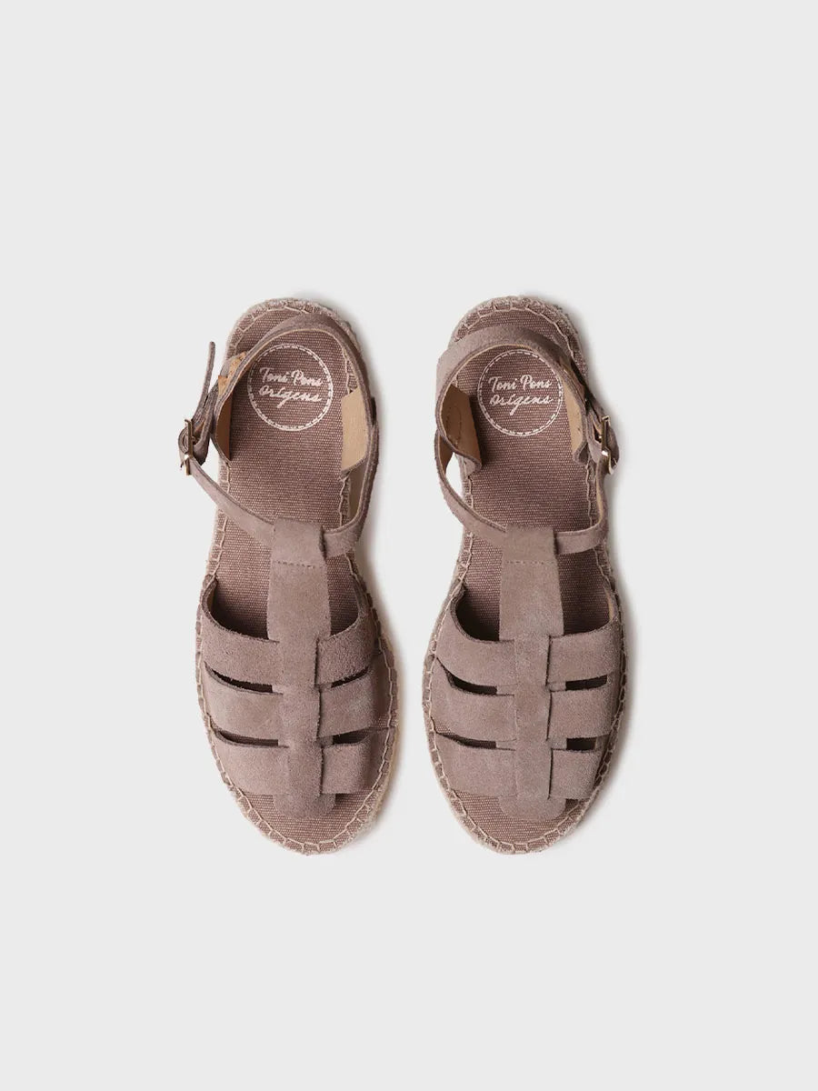 alpargatas mujer - Sandalia cangrejera de mujer en serraje | ELENA  - Toni Pons