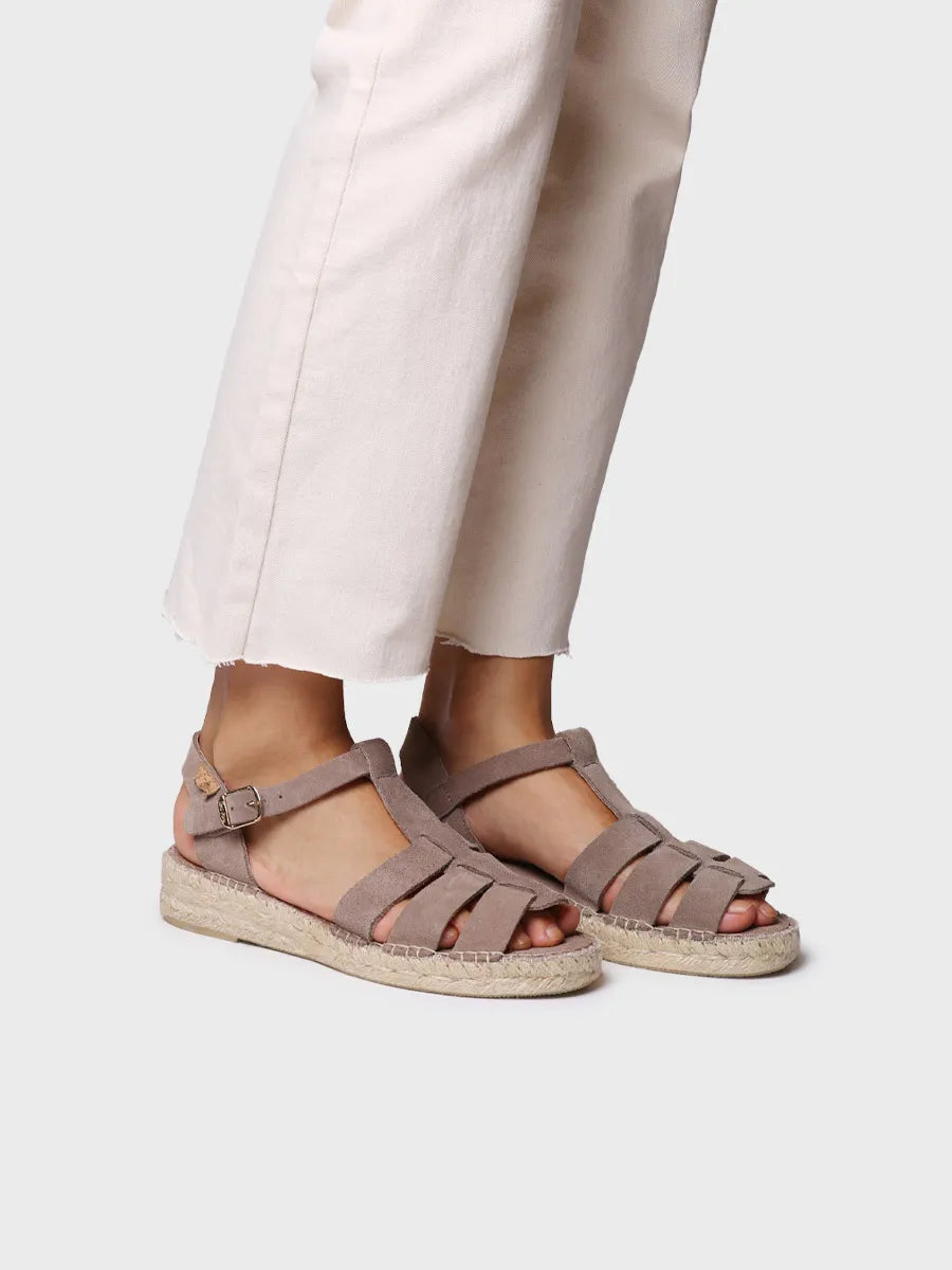 alpargatas mujer - Sandalia cangrejera de mujer en serraje | ELENA  - Toni Pons