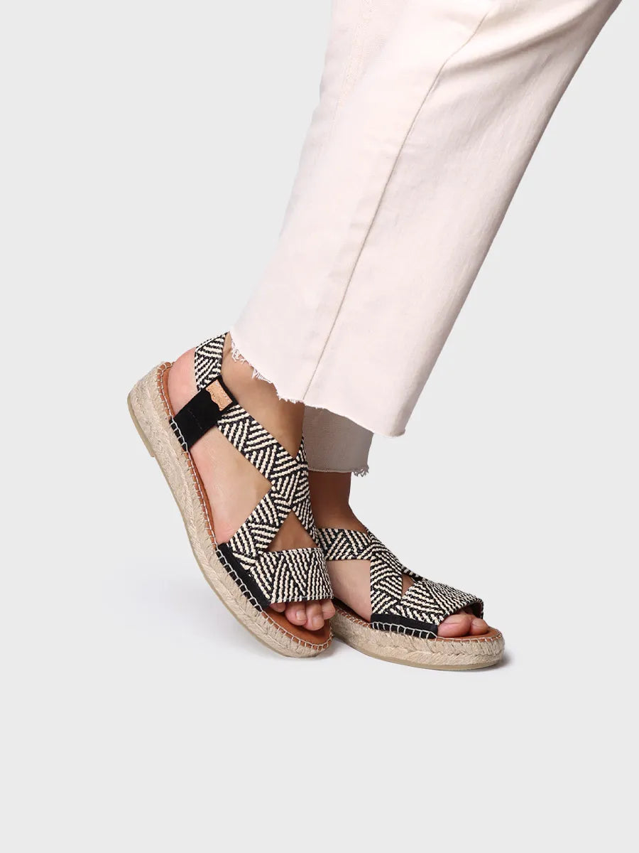 alpargatas mujer - Alpargata abierta de mujer con elásticos multicolor | ELIANA  - Toni Pons