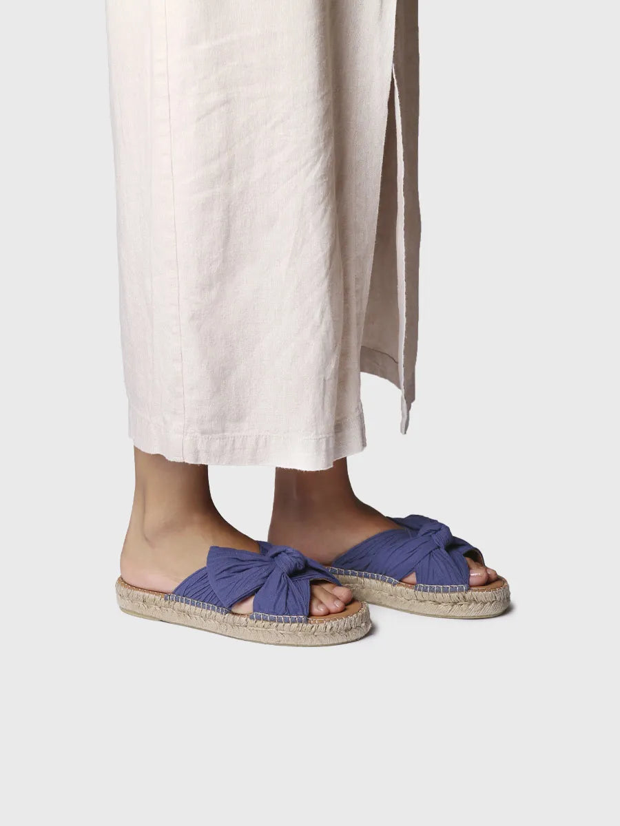 - Sandalias planas de mujer en tejido con lazo | ELINA - Toni Pons