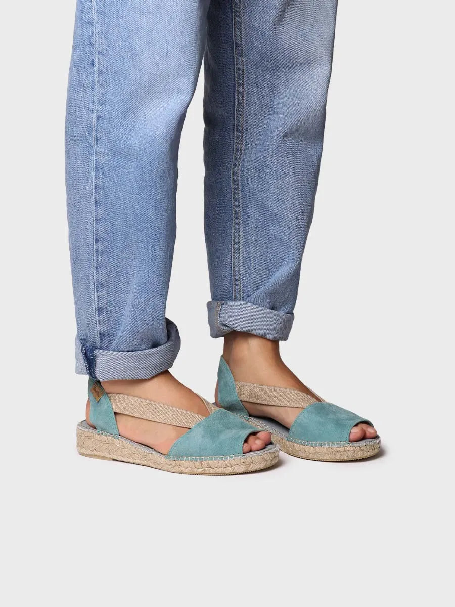 alpargatas mujer - Alpargata plana de ante para mujer | ELLA  - Toni Pons