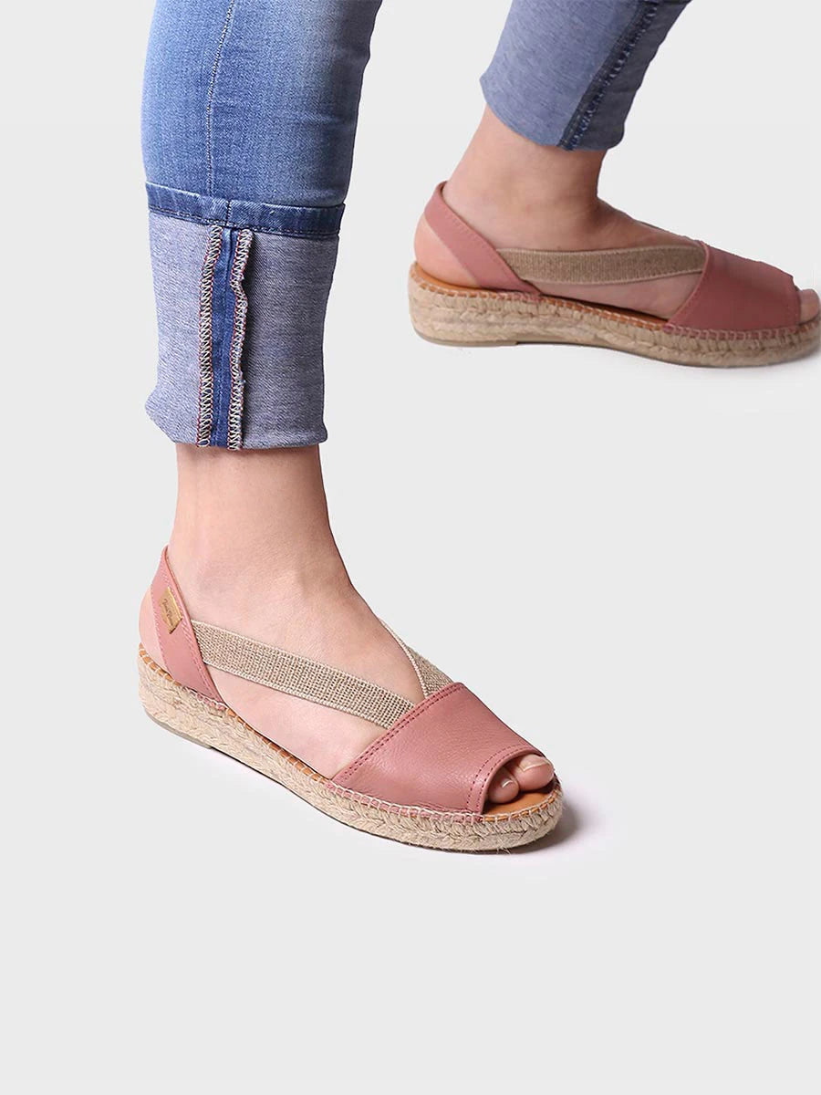 - Sandalia de piel plana con elásticos | ETNA - Toni Pons