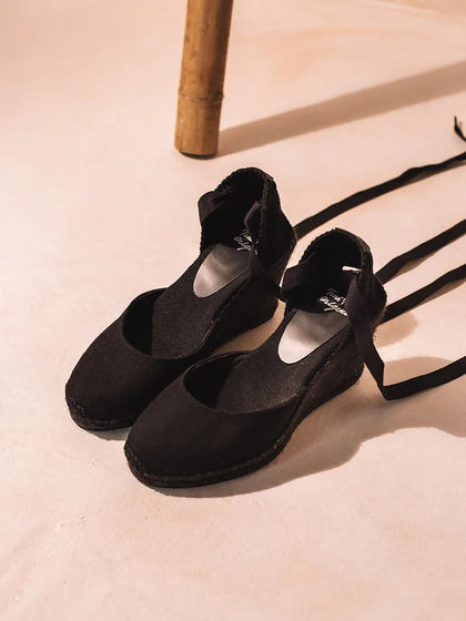 alpargatas mujer - Alpargata valenciana de mujer con cuña y cintas | FLORINA - Toni Pons