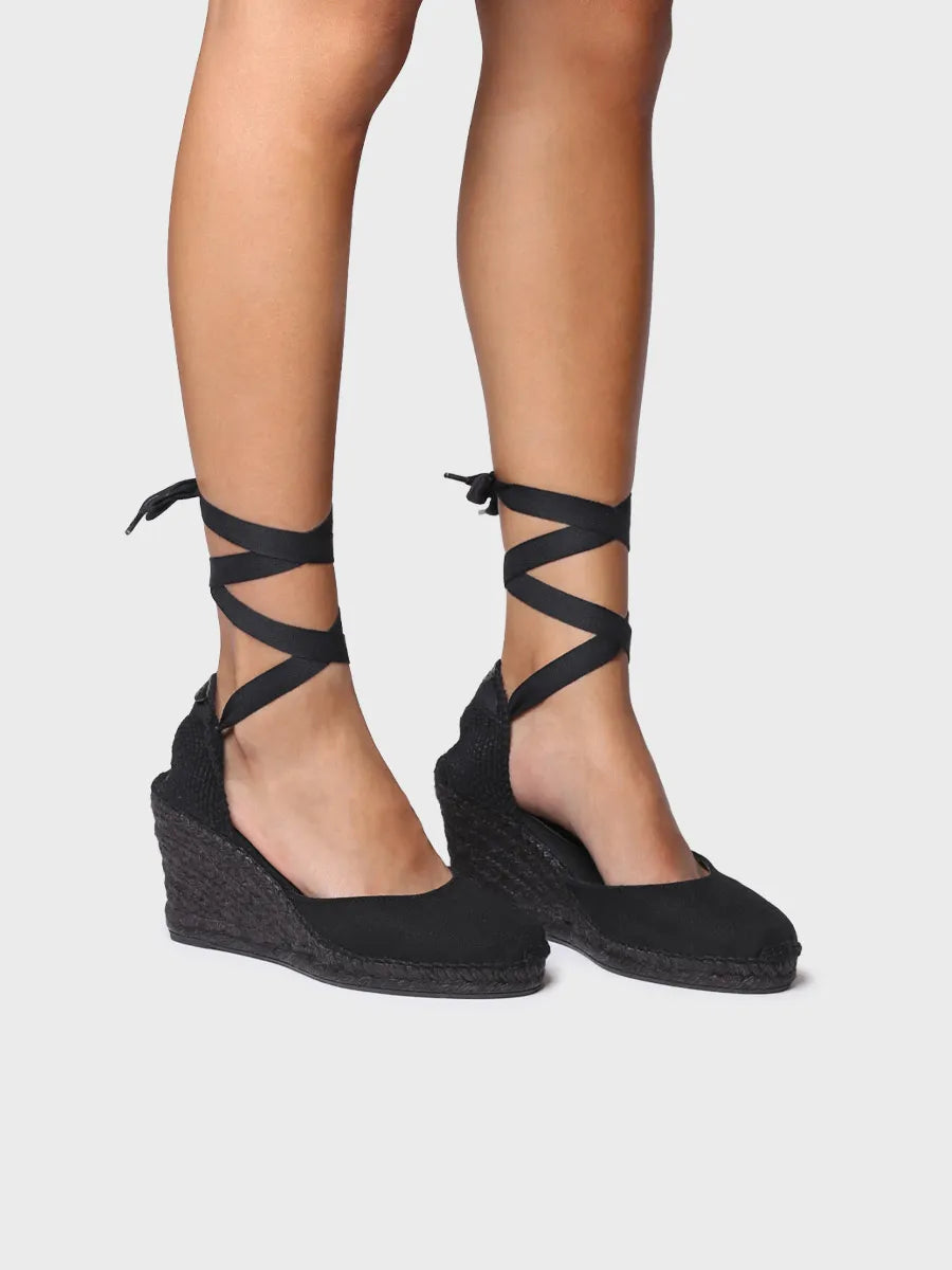 alpargatas mujer - Alpargata valenciana de mujer con cuña y cintas | FLORINA - Toni Pons