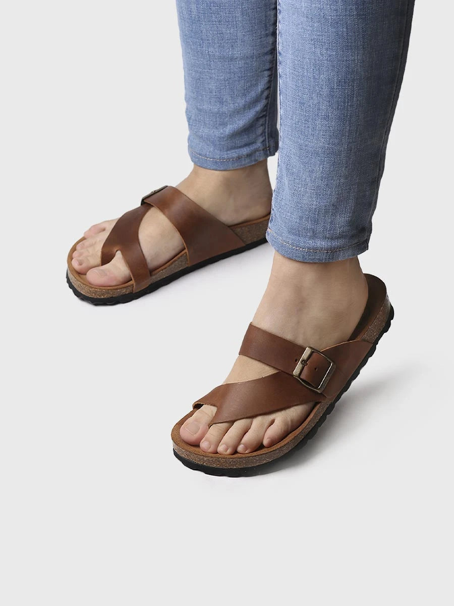 - Sandalia de mujer con hebilla en color Blanco | GAIA-PE - Toni Pons