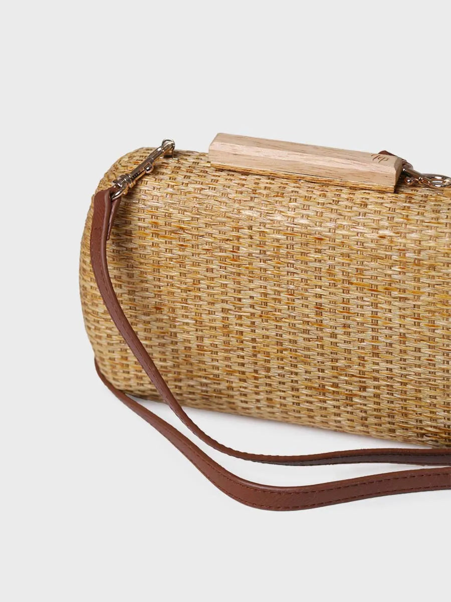Complementos - Clutch de mujer en rafia con forro de satén | GAITA  - Toni Pons