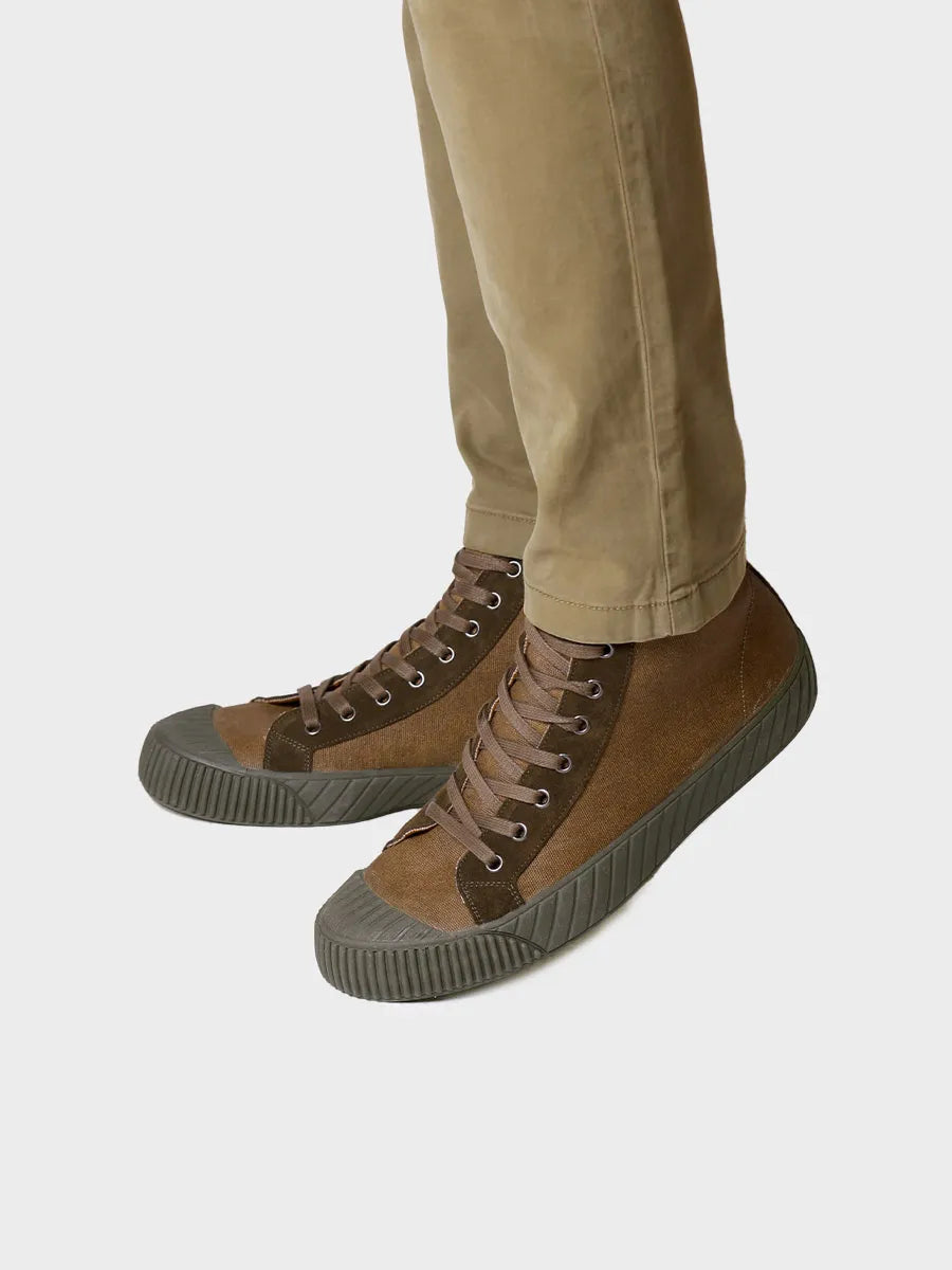 Men's ankle boots in cotton and suede - GAL-BU