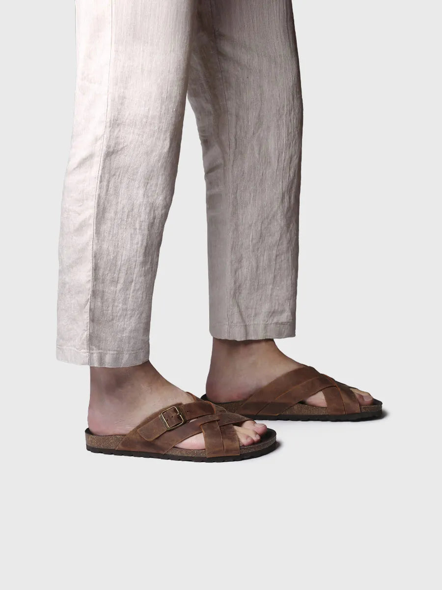 - Sandalias de hombre de piel con tiras cruzadas | GALATSI-PE - Toni Pons