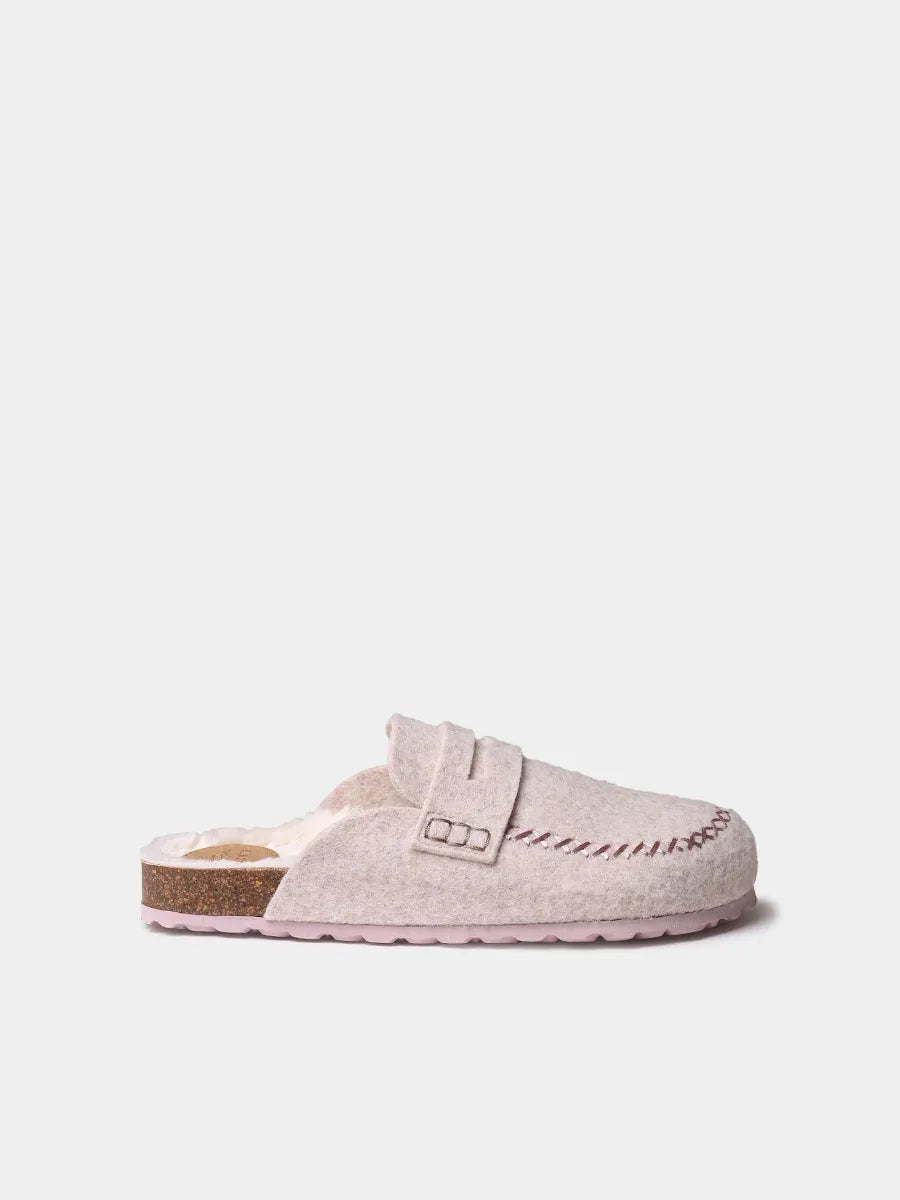 Women's padded clog-style slippers with wedge