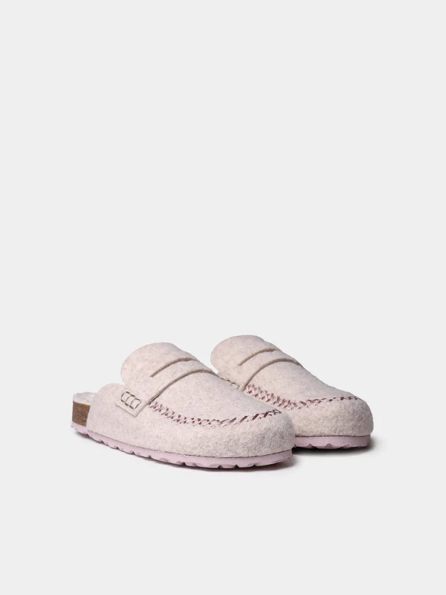 Women's padded clog-style slippers with wedge