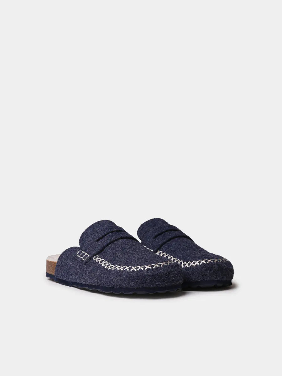 Women's padded clog-style slippers with wedge