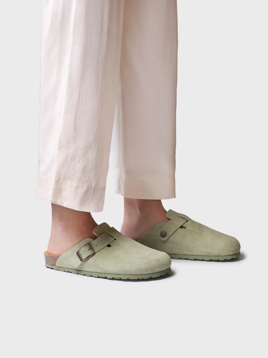 - Zueco de mujer en serraje con hebilla | GEMINA-QT - Toni Pons