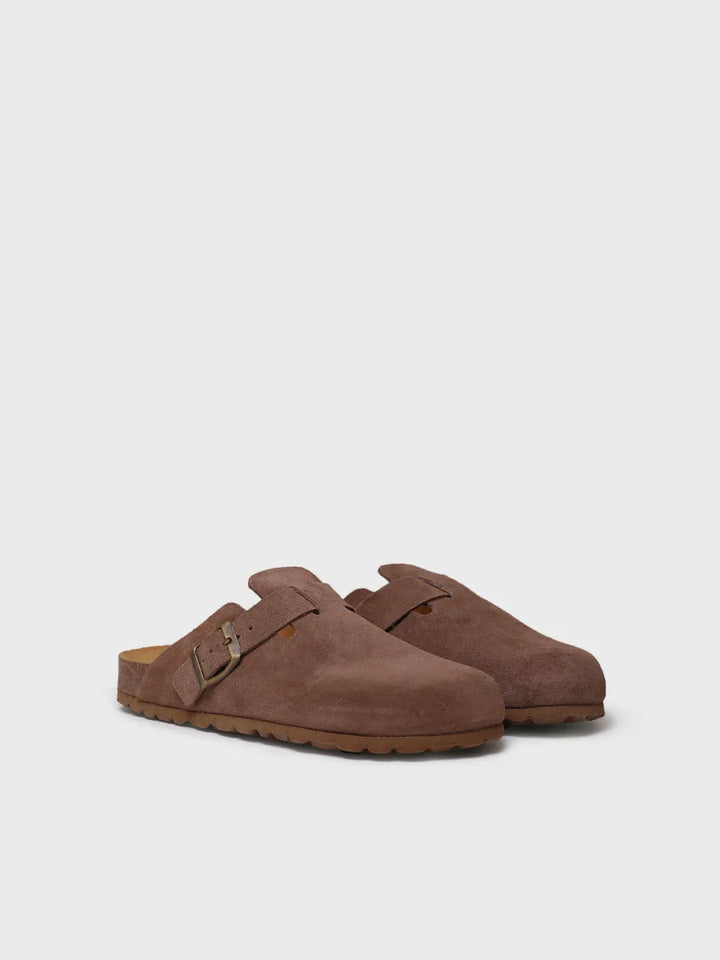 sandalias mujer - Zueco de mujer en serraje con hebilla | GEMINA-QT - Toni Pons