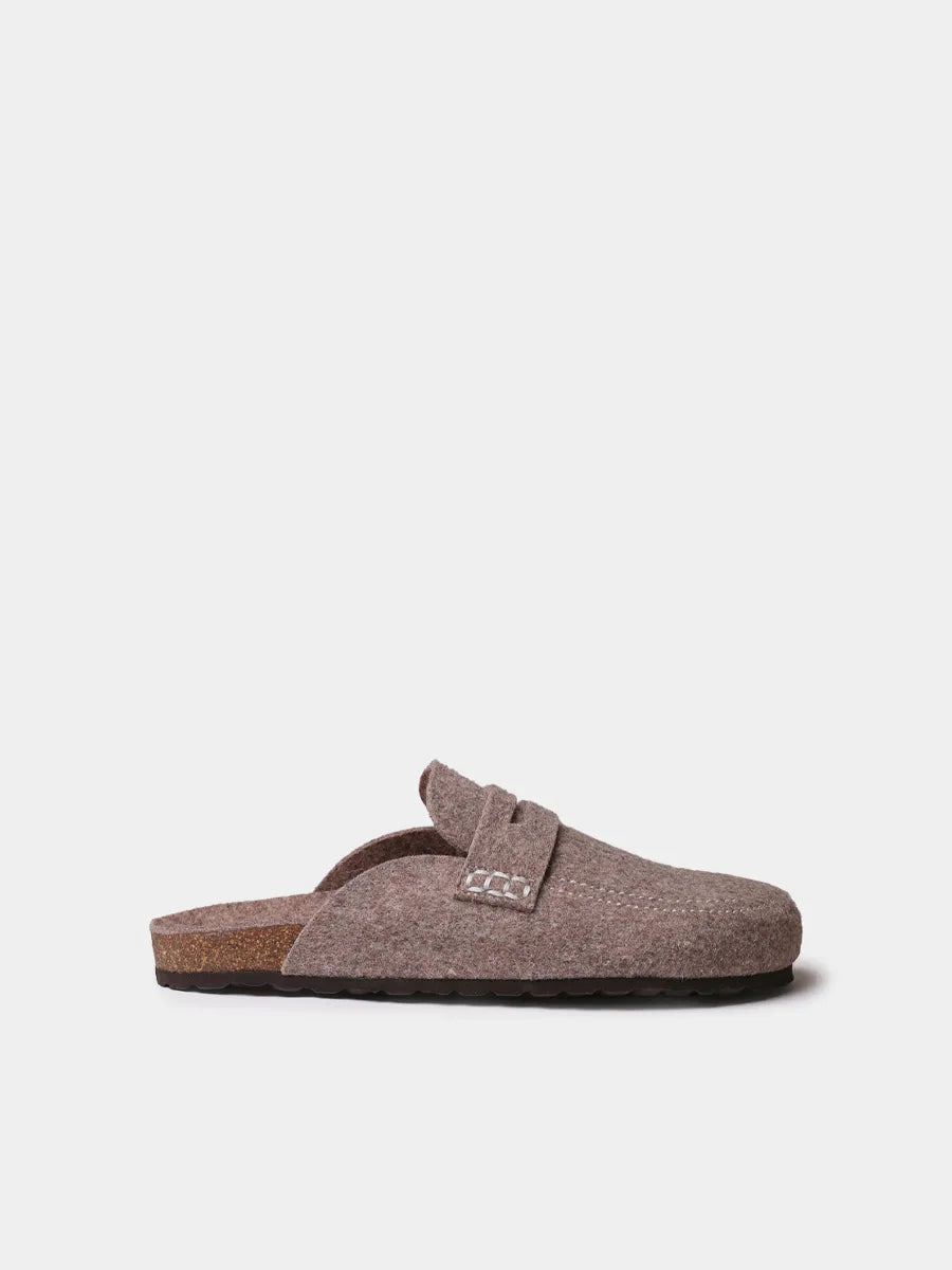 Slippers tipo zueco de fieltro para hombre | GENIS