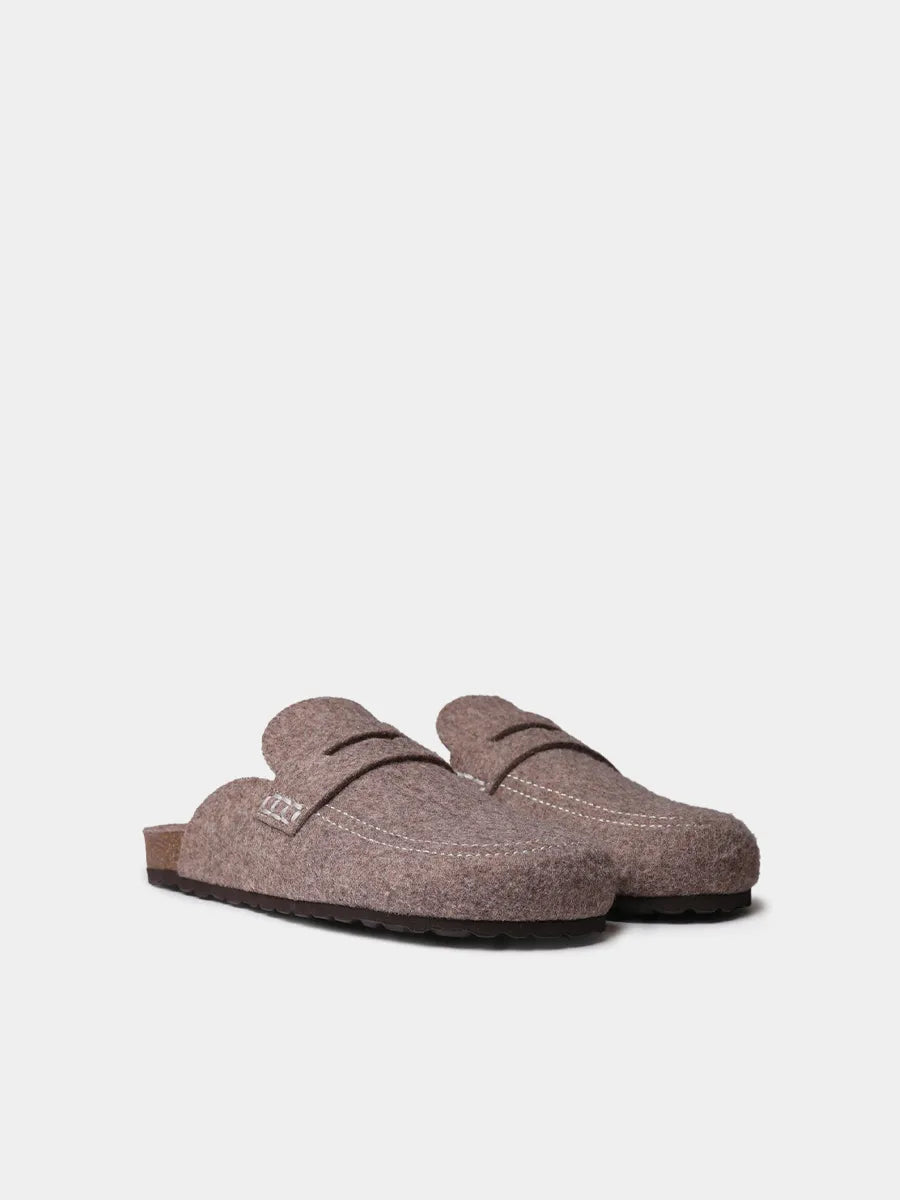 Slippers tipo zueco de fieltro para hombre | GENIS