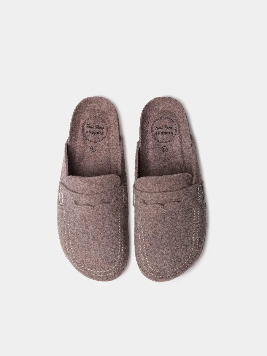 Slippers tipo zueco de fieltro para hombre | GENIS