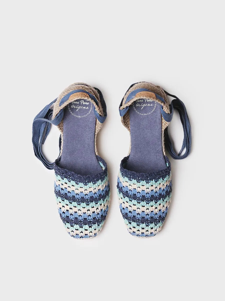 alpargatas mujer - Alpargata de cuña de mujer en crochet multicolor | GEORGINA - Toni Pons