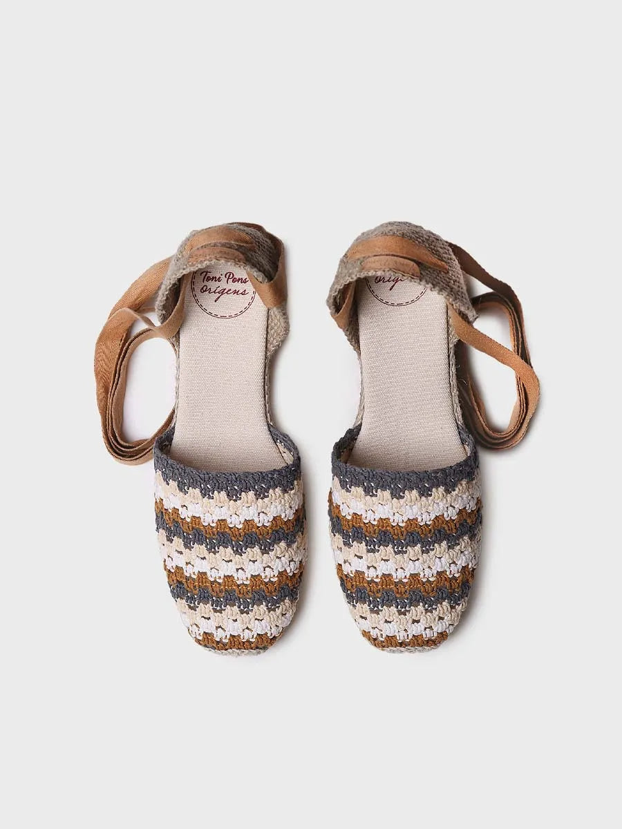 alpargatas mujer - Alpargata de cuña de mujer en crochet multicolor | GEORGINA - Toni Pons
