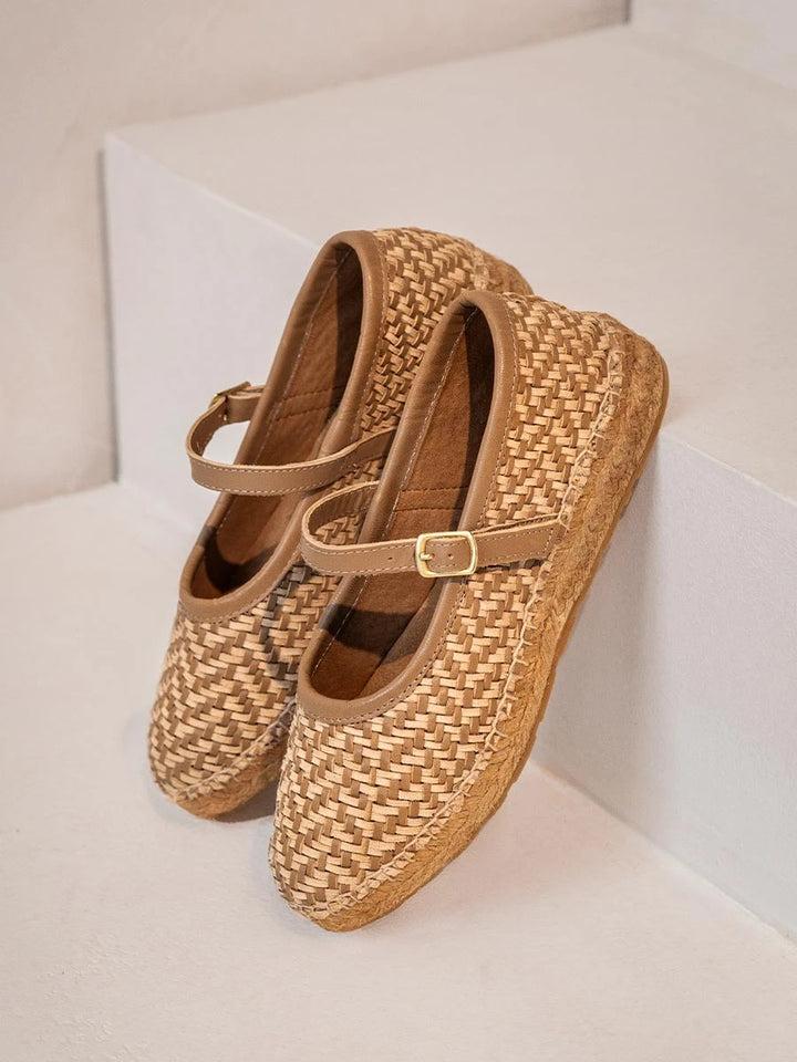- Alpargata mercedita de mujer en piel trenzada | GIRONA80 - Toni Pons