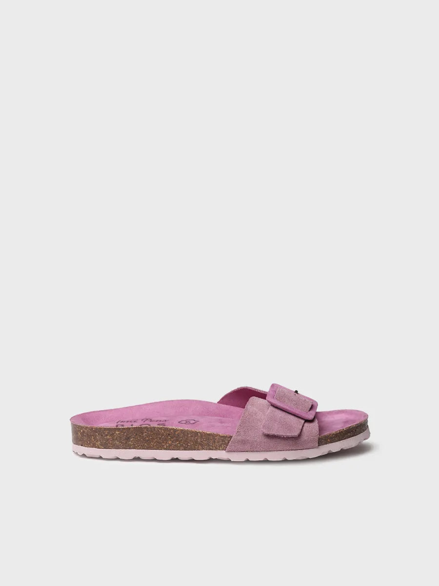 zapatillas mujer - Sandalia BIO de mujer con hebilla y suela de corcho | GLIDE-QT - Toni Pons