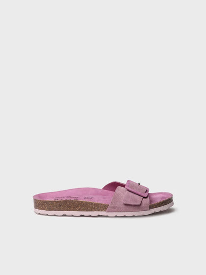 zapatillas mujer - Sandalia BIO de mujer con hebilla y suela de corcho | GLIDE-QT - Toni Pons