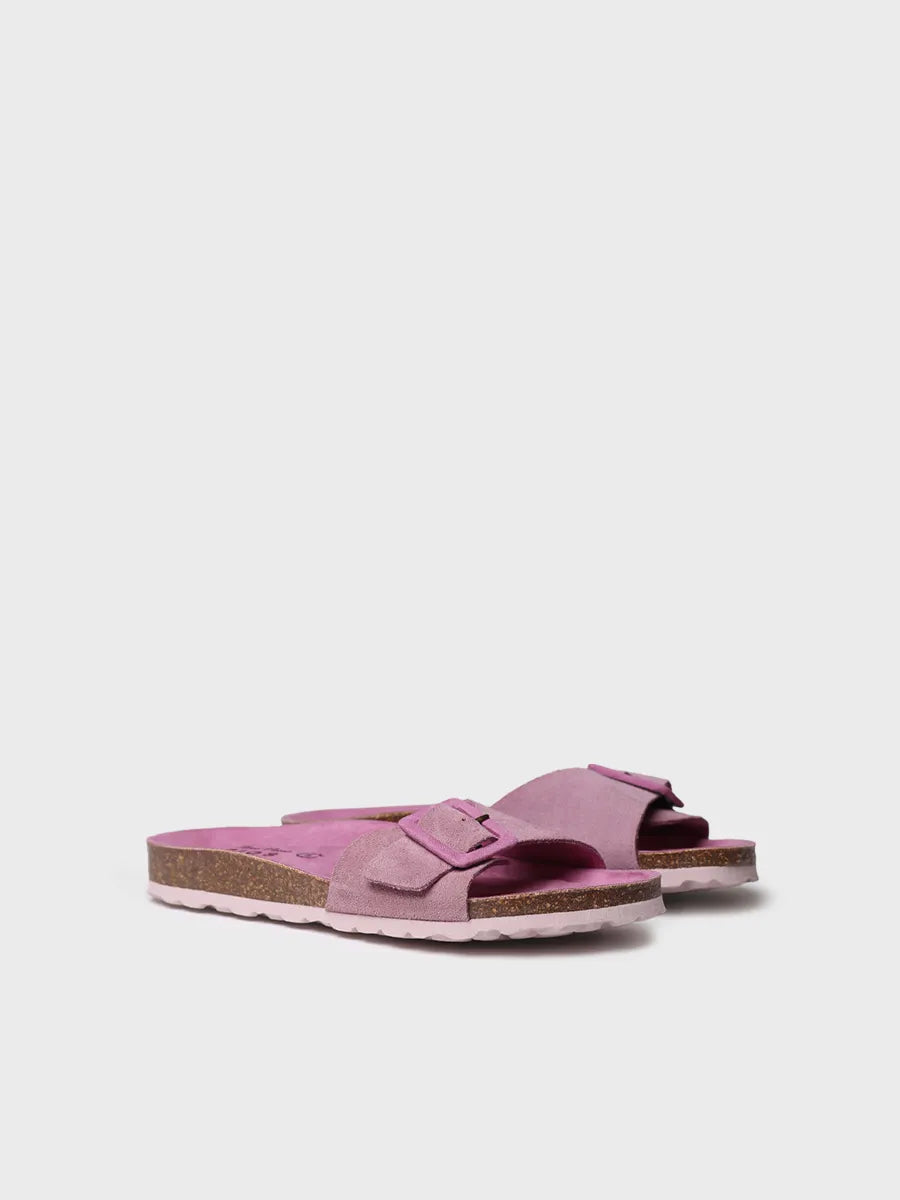 zapatillas mujer - Sandalia BIO de mujer con hebilla y suela de corcho | GLIDE-QT - Toni Pons