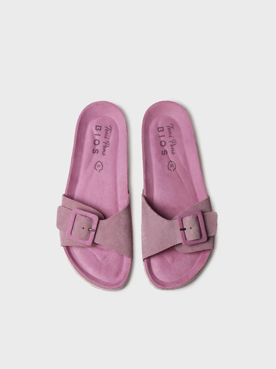 zapatillas mujer - Sandalia BIO de mujer con hebilla y suela de corcho | GLIDE-QT - Toni Pons
