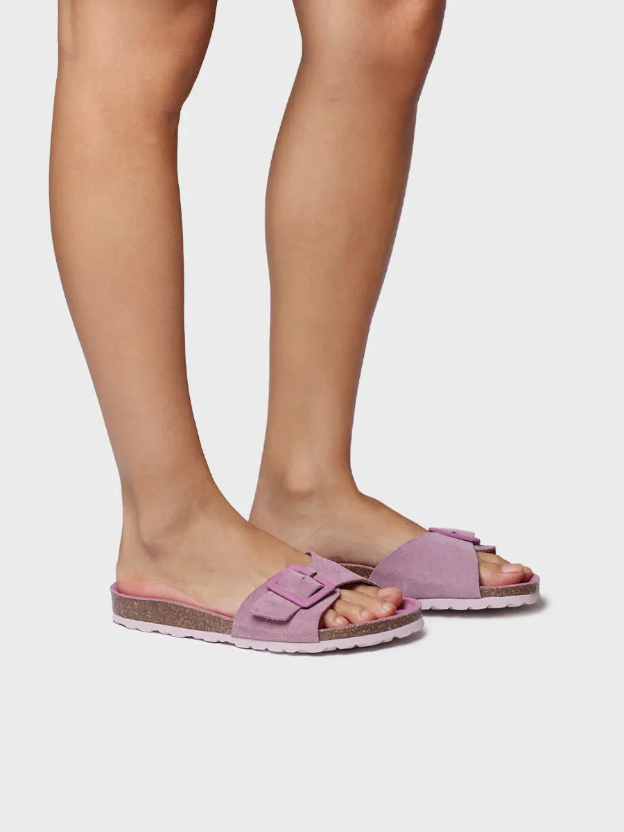 zapatillas mujer - Sandalia BIO de mujer con hebilla y suela de corcho | GLIDE-QT - Toni Pons