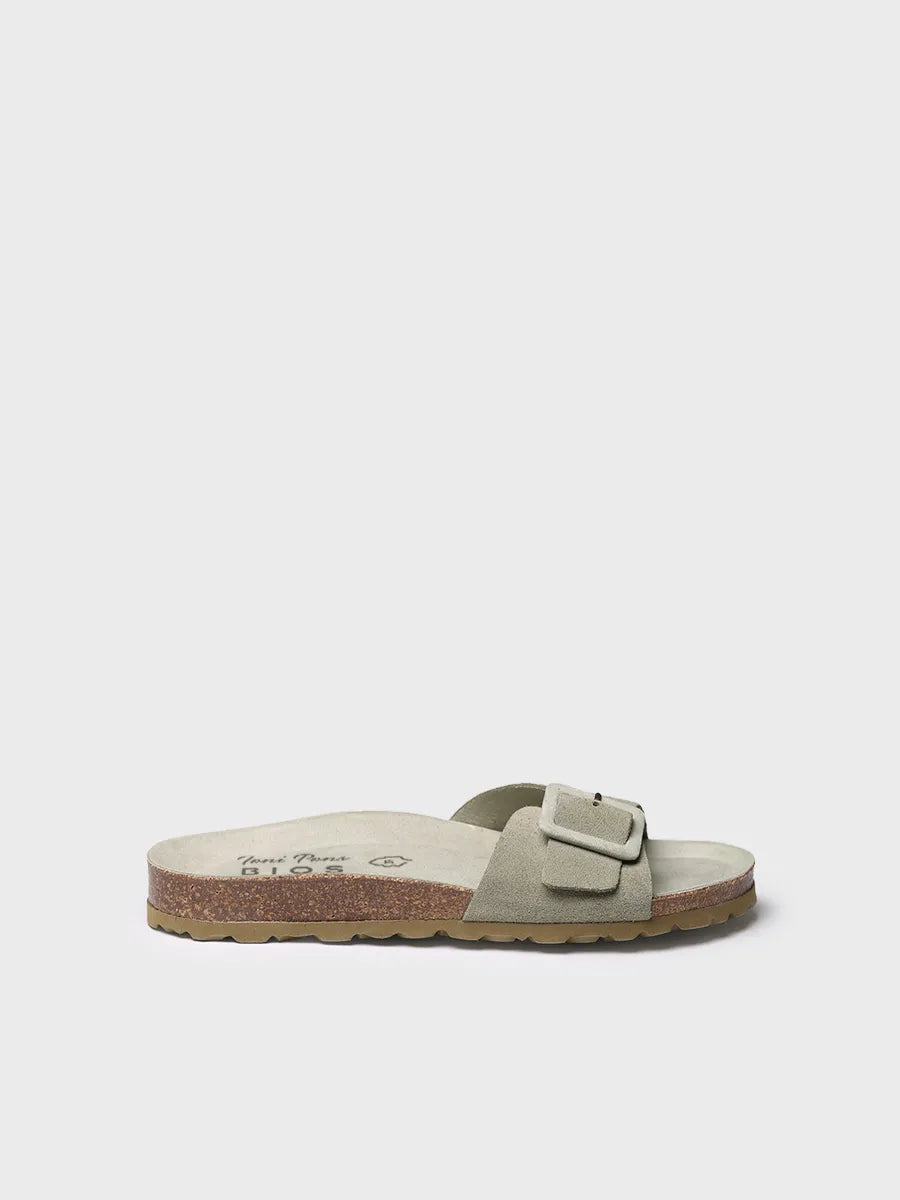 sandalias mujer - Sandalia BIO de mujer con hebilla y suela de corcho | GLIDE-QT - Toni Pons